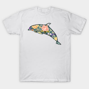 Floral Embellished Dolphin T-Shirt